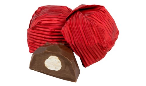 Kırmızı Yaldızlı Kristal Baton Çikolata (Fındıklı)