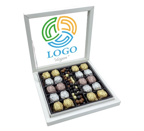 Kurumsal Logolu Yaldızlı Özel Çikolata & Draje