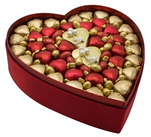 İnci Kalpli Kutu Çikolata 1026gr