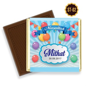 Özel Logolu Sünnet Çikolatası (100 Adet Madlen)
