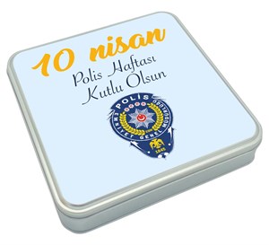 Polis Haftası Rozet Baskılı Çifte Kavrulmuş Lokum & Draje